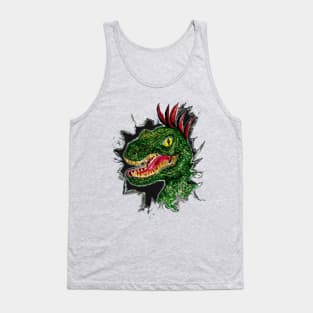 Green velociraptor Tank Top